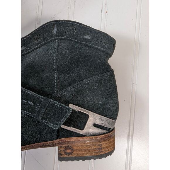 Ugg Australia Austin Suede Ankle Boot Black 8.5 - Picture 2 of 7